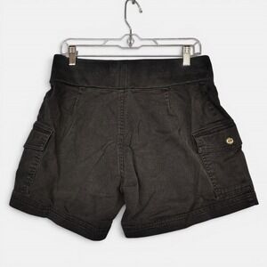Bundle of Joy Maternity Medium Cargo Shorts Black Stretch Utility Gorpcore